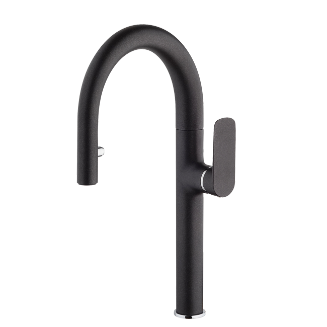 Single Handle Pull-down Spray<br />kitchen Faucet Spout Rotates.